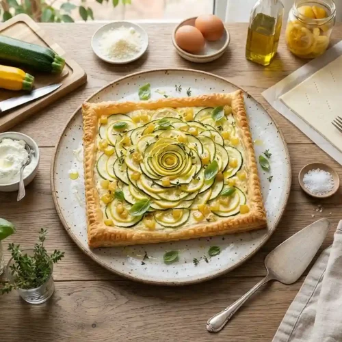 Tarte Fine Courgette Ricotta Citron Confit 2 Tarte fine courgette ricotta citron confit