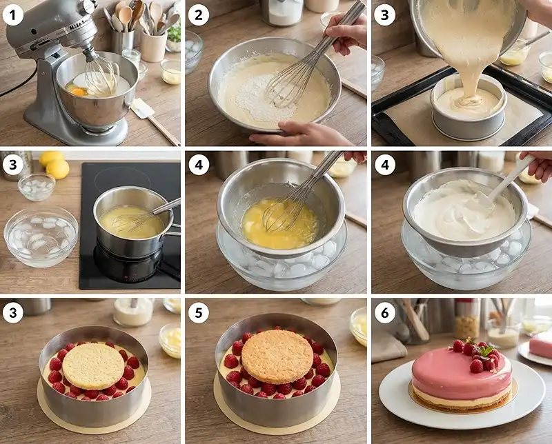 Comment preparer Entremets framboise citron facile