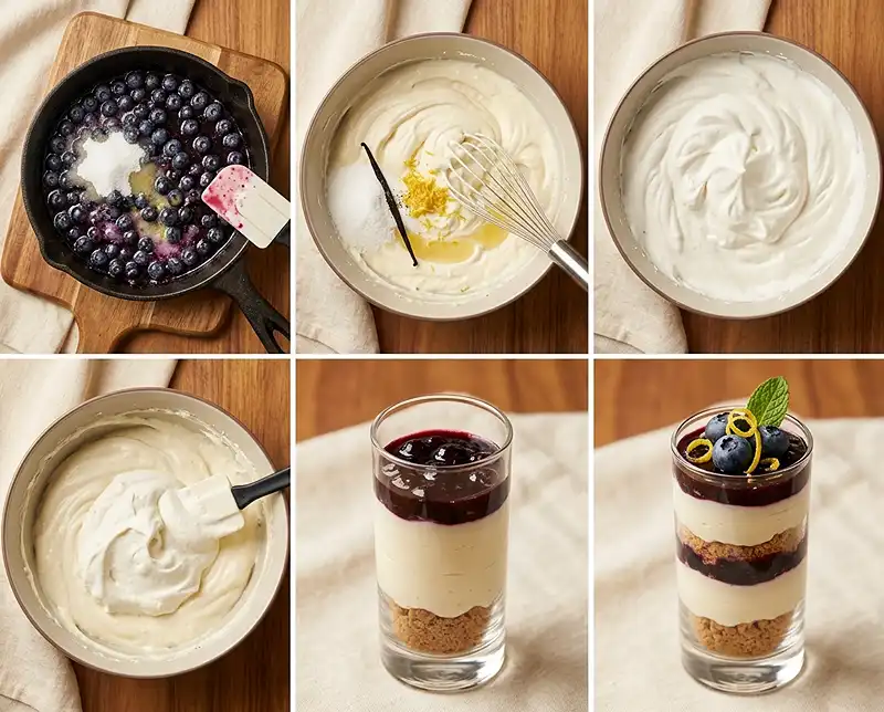 Verrine Mascarpone Myrtilles Citron Sans Cuisson 4 Comment préparer Verrine Mascarpone Myrtilles Citron Sans Cuisson