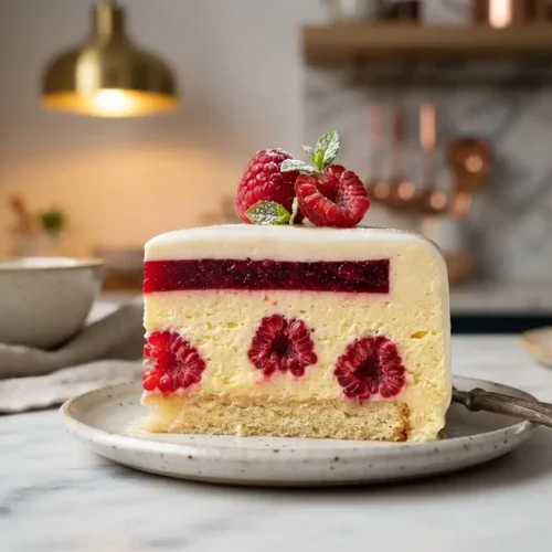 Entremets framboise citron facile