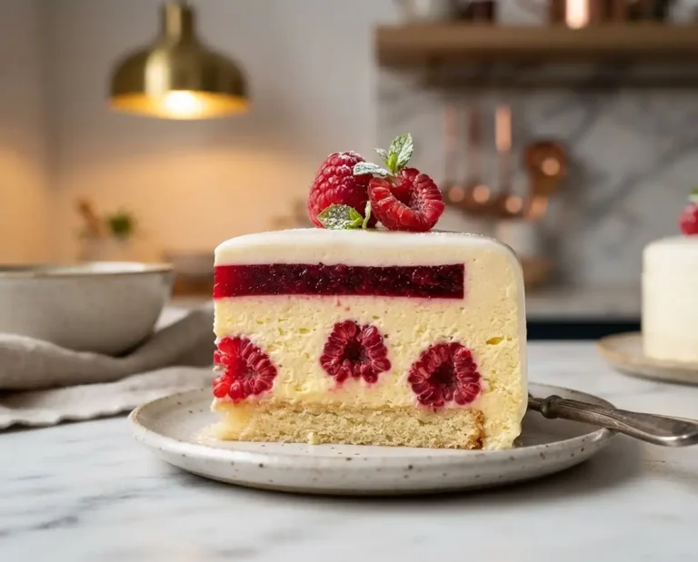 Entremets framboise citron facile