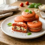Macaron salé tomate basilic parmesan