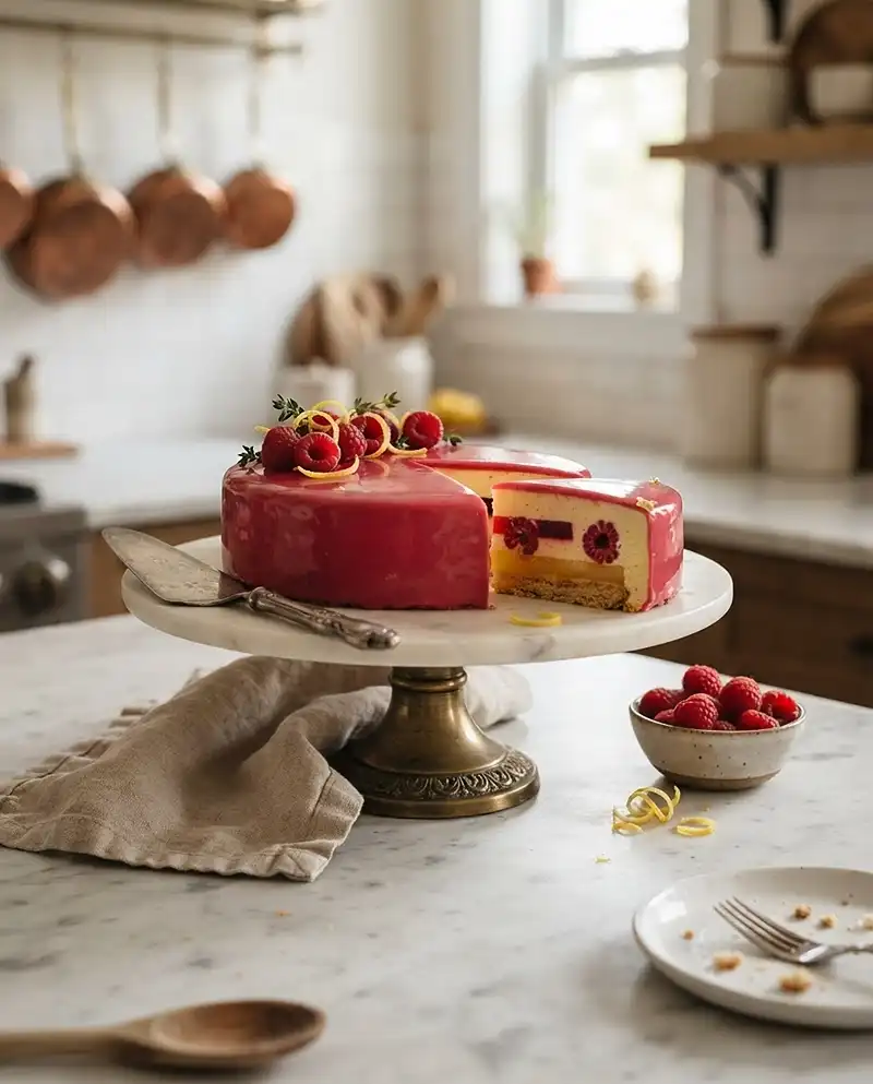 Recette Entremets framboise citron facile